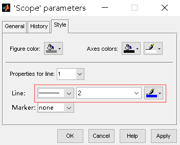 波形图线型线宽和颜色