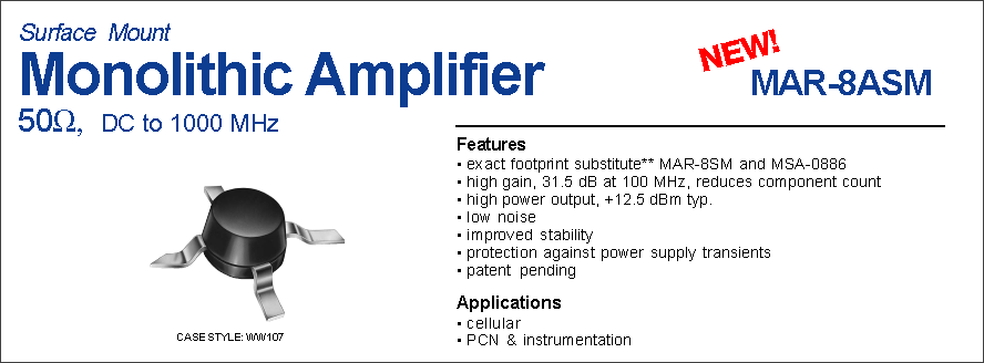▲ MAR -8ASM基本特性