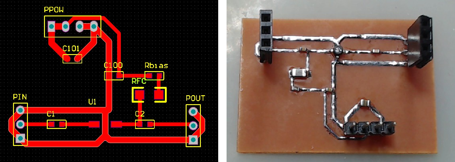 ▲ 焊接后的实验电路板