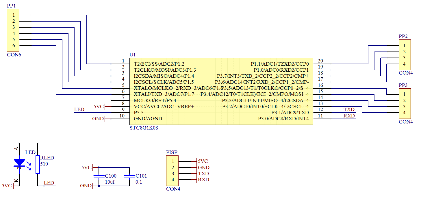 ▲ 8G1K08-TSSOP20 原理图