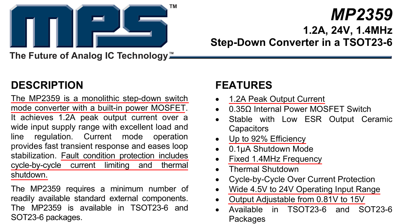 来自MP2359芯片手册