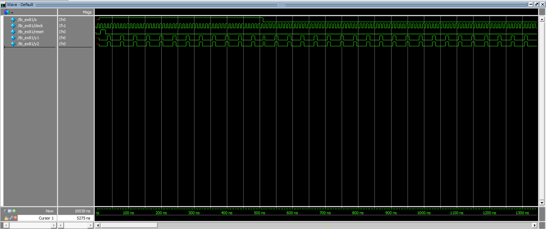 独热码状态机仿真图