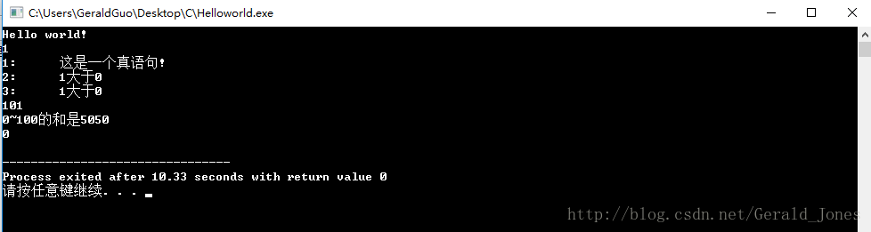 循环执行结果图示