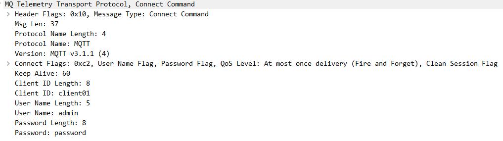 MQTT Connect报文分析