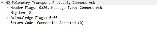 含遗嘱参数的CONNACK抓包