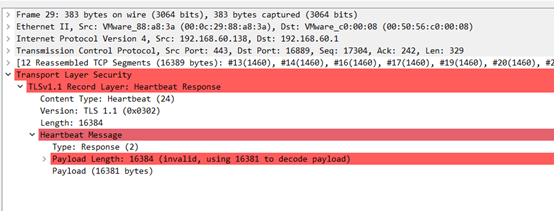 TLS心跳检测响应报文格式