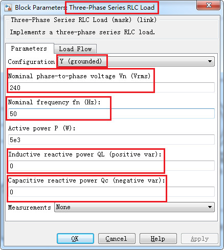 图4 串联负载参数设置