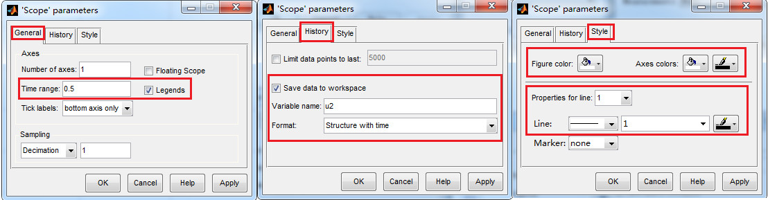 图9 示波器参数设置