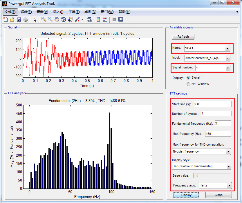图17 A相短路时FFT分析结果