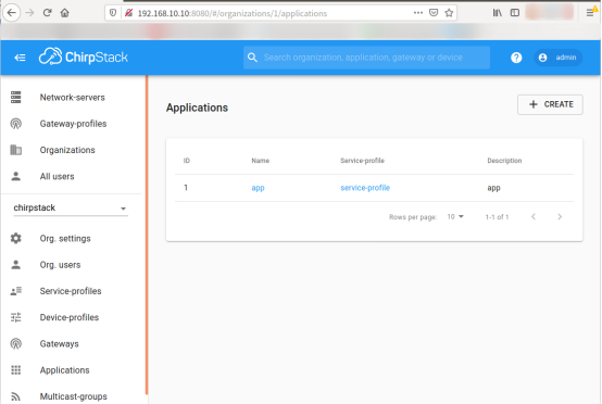 LoRaWAN® Network Server,Web界面首页