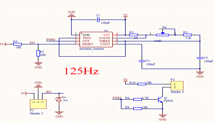 ▲ 图 3.8 激光打靶模块电路原理图