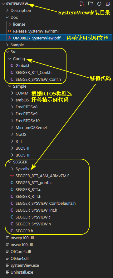 SystemView 移植代码