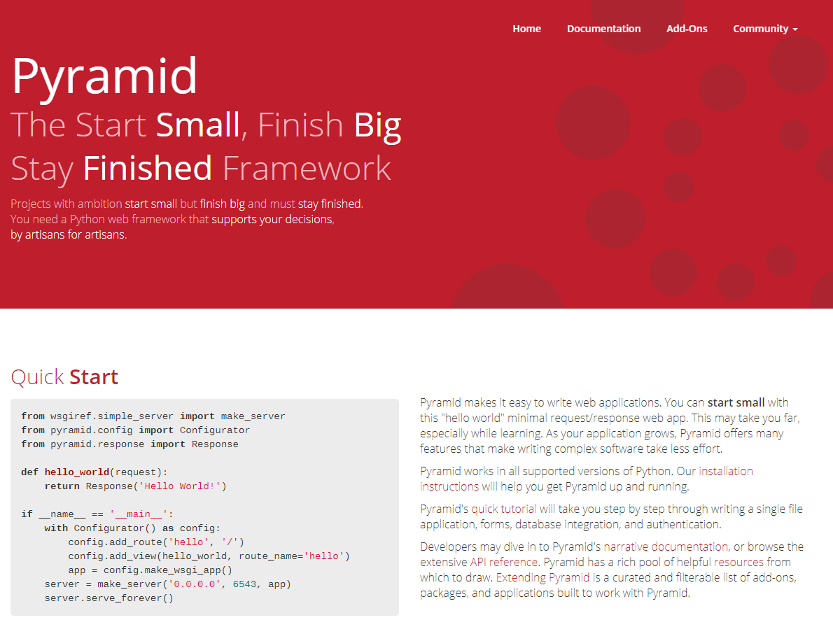 Pyramid web framework