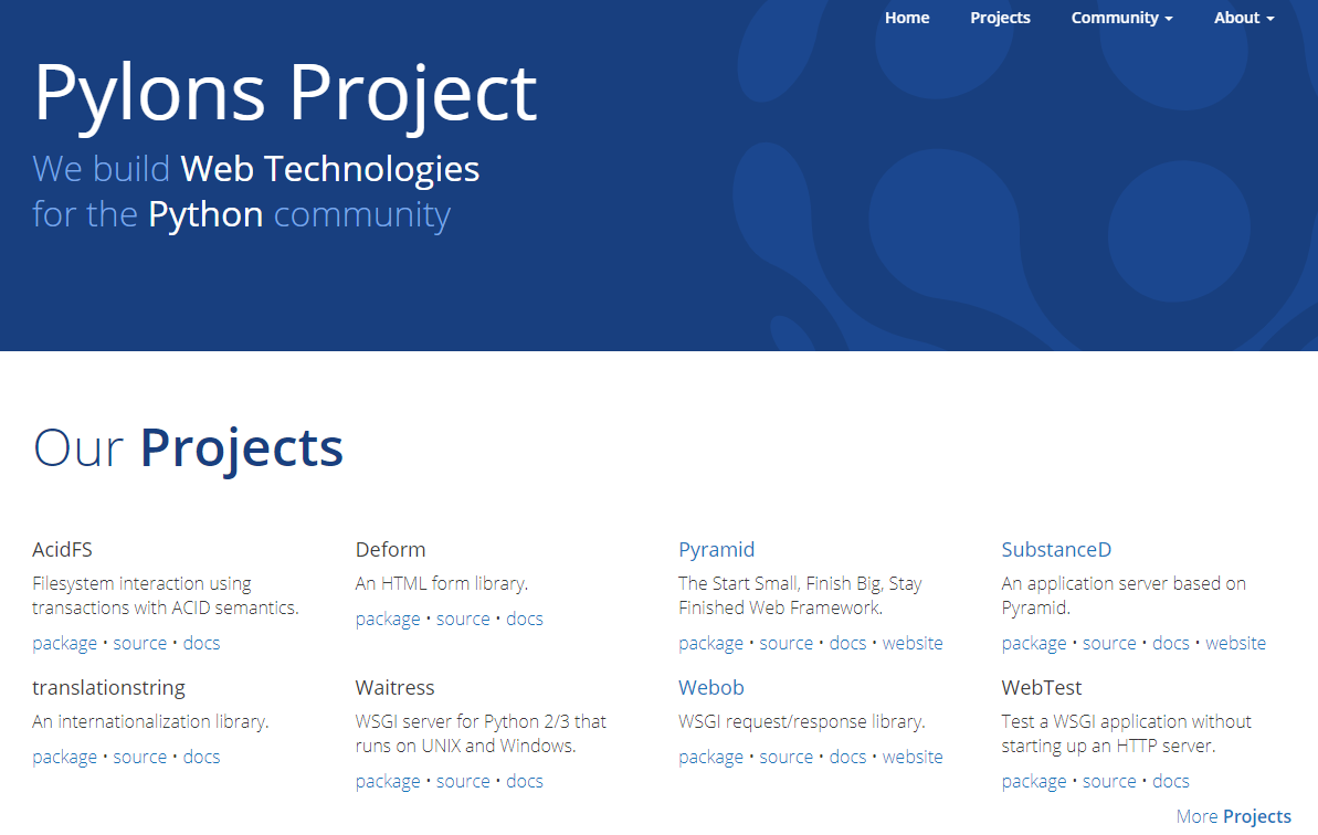 Pylons web framework