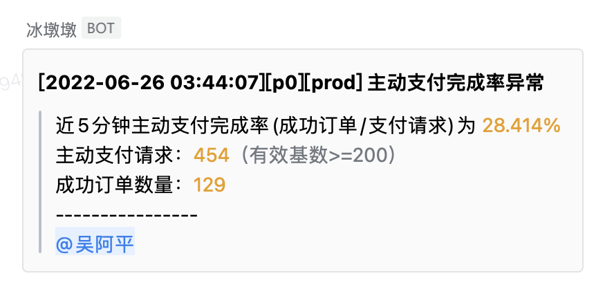 支付完成率监控