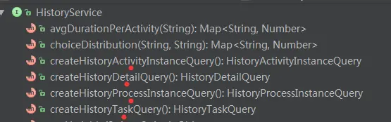 查询历史流程实体的方法