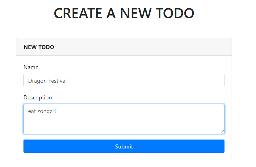 图33 提交成功后，表单数据也保留了