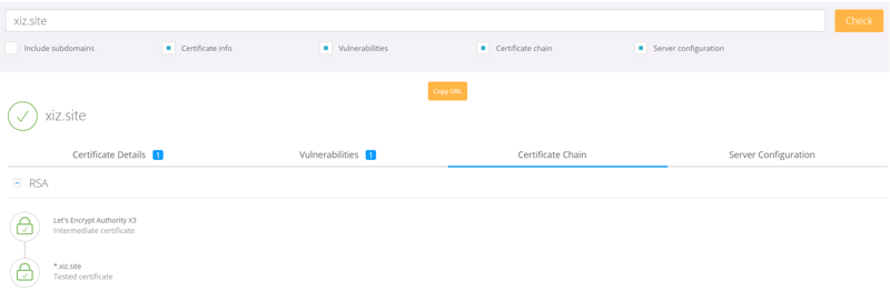 证书检测结果-Certificate Chain
