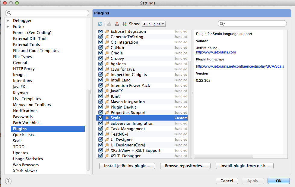 IntelliJ Scala插件