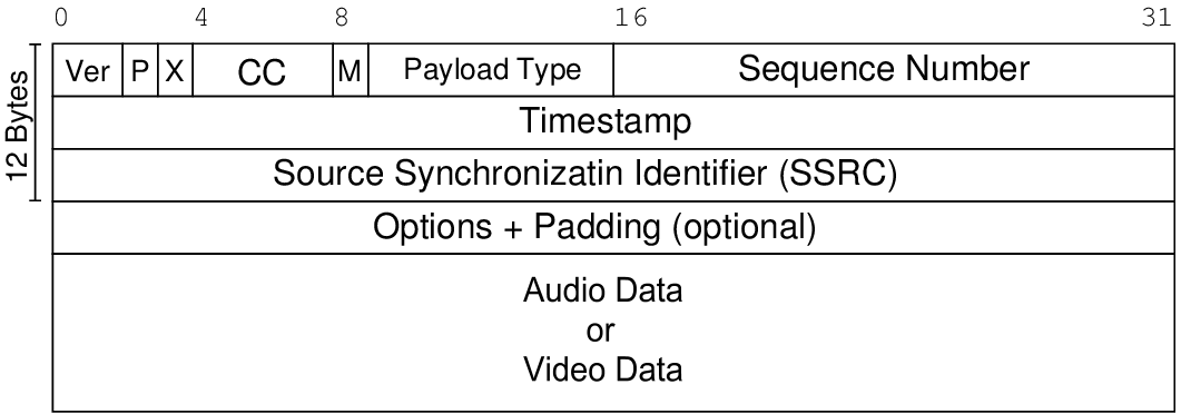 Image result for RTP header structure