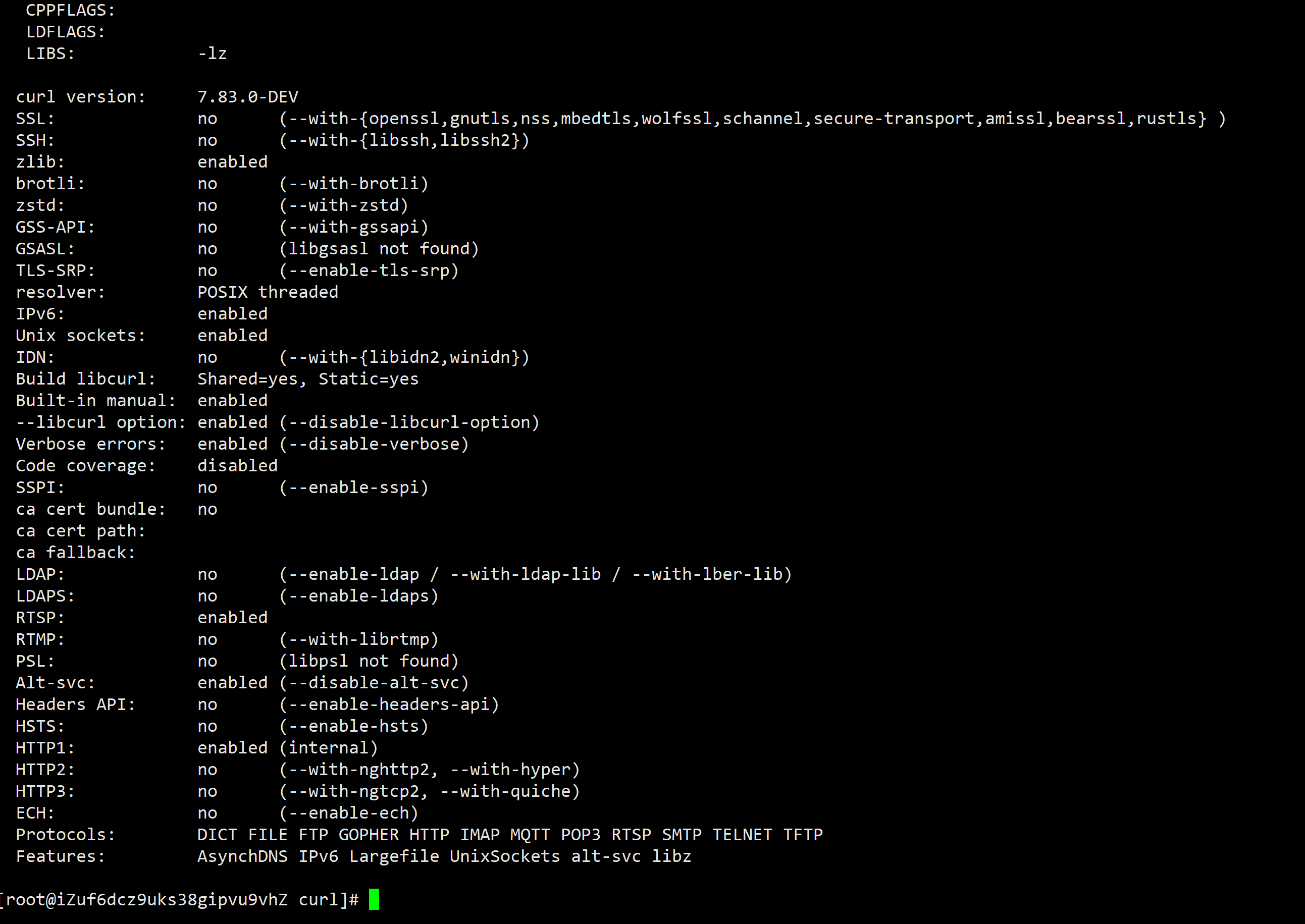 configure执行成功