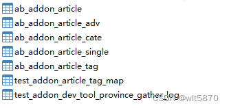 准备'ab_'开头的表名称，修改成'test_'开头