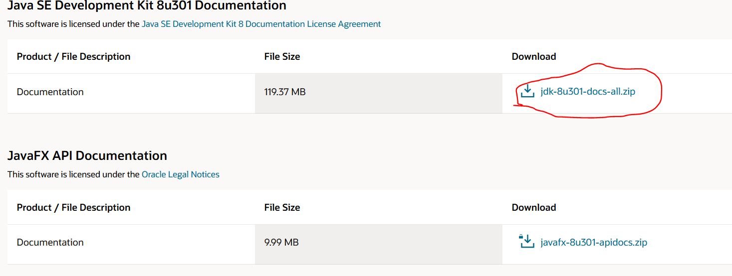 点击jdk-8u301-docs-all.zip