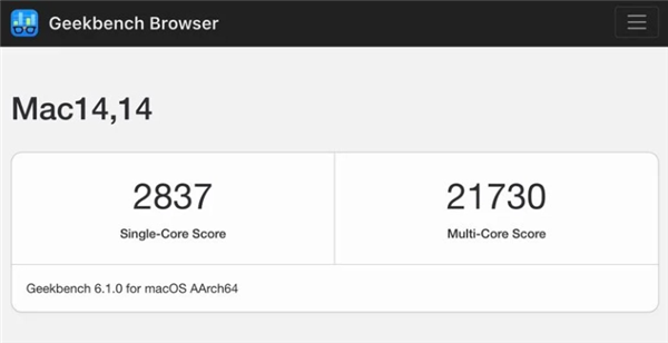 cpu性能激增20%!苹果m2 ultra处理器geekbench 6跑分出炉