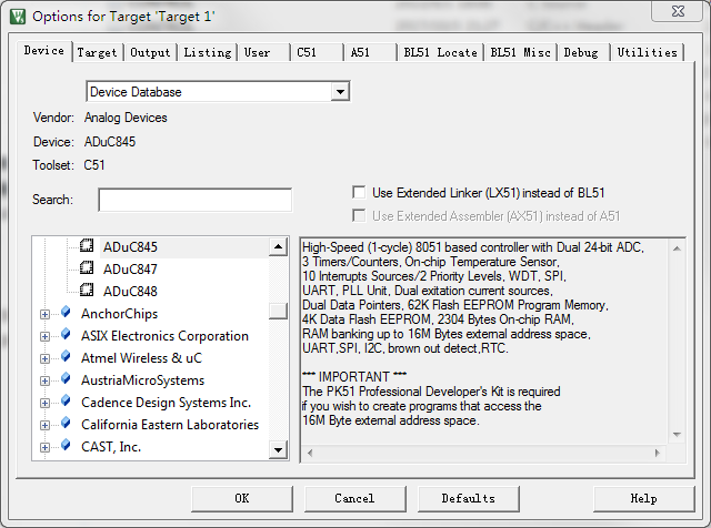 ▲ Option for ADc845