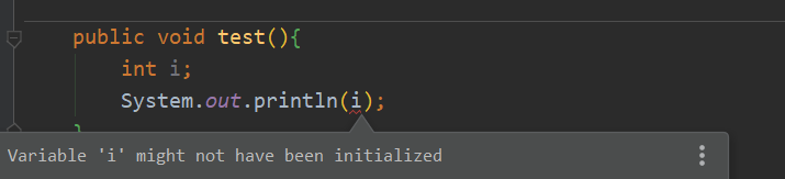 局部变量必须初始化