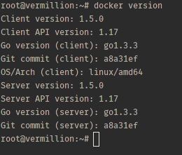 Docker version.
