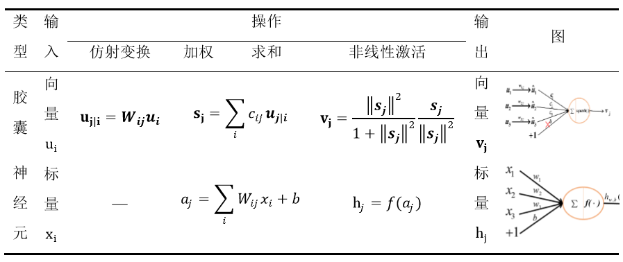 胶囊与神经元对比
