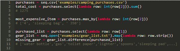Python链式操作:PyFunctional