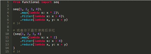 Python链式操作:PyFunctional