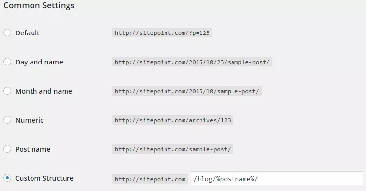 Custom Post Type - Common Settings