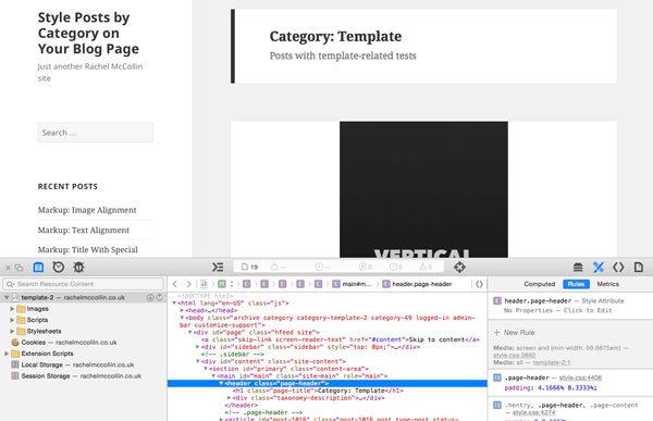打开开发人员工具的页面