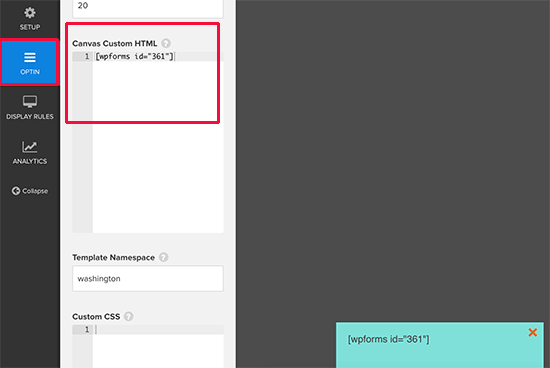 Add shortcode to custom HTML