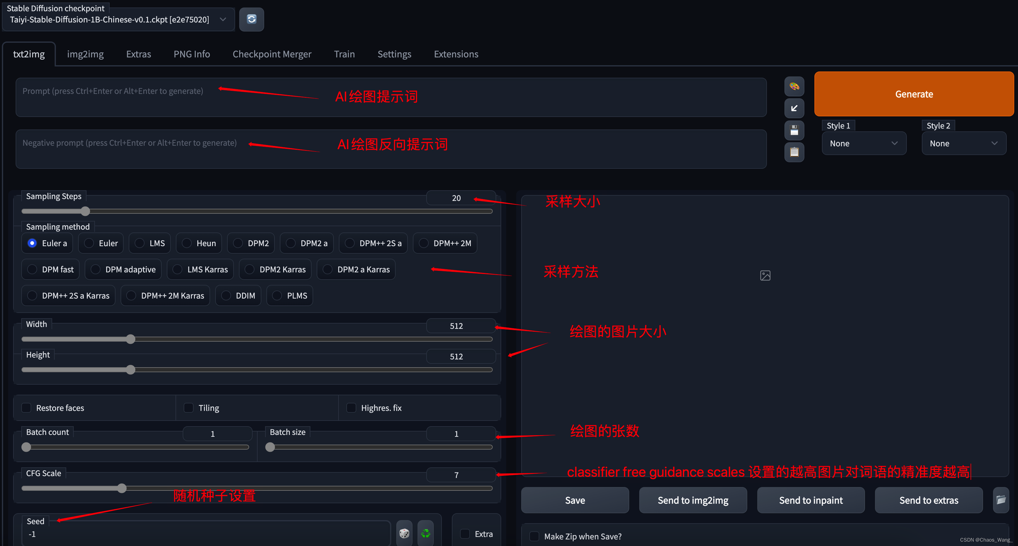 AI绘图参数设置