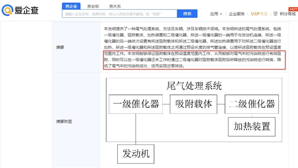 接近0排放!吉利汽车尾气处理系统新专利公布