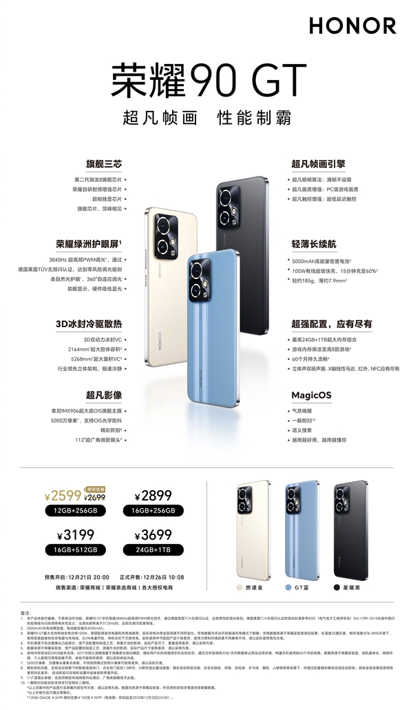 2599元！一文了解荣耀90 gt：同档位性能最强