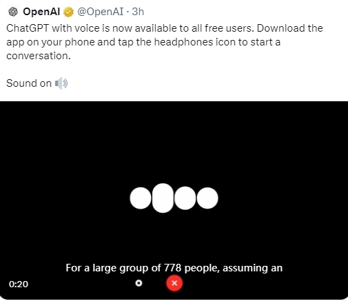 免费！chatgpt语音功能现已全面开放
