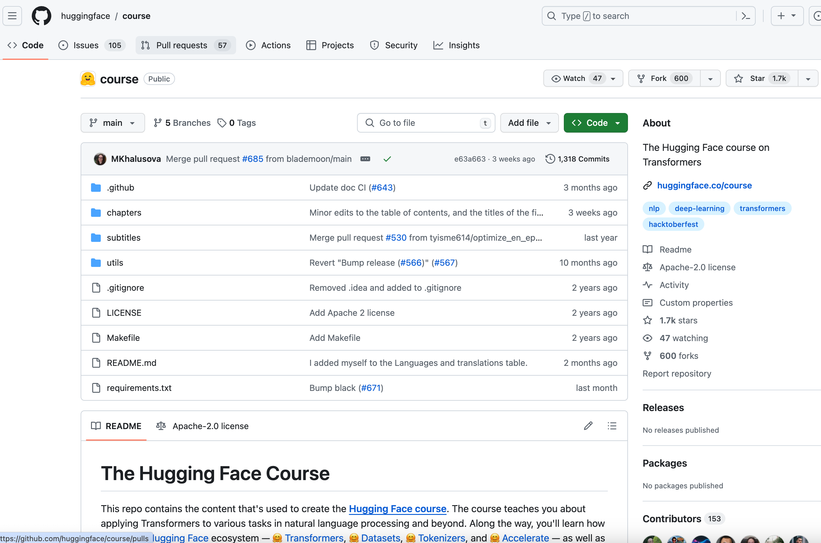 hugging face course