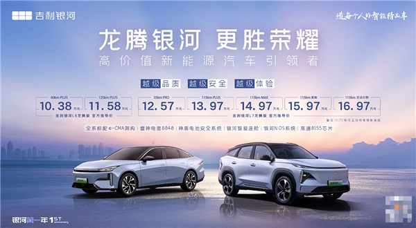 紧跟比亚迪！吉利银河l6/l7龙腾版上市：10.98万起还增配