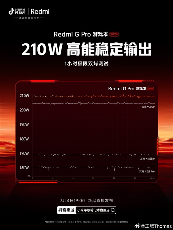 210w性能释放！redmi g pro 2024定档3月4日：万元以内最好的旗舰游戏本
