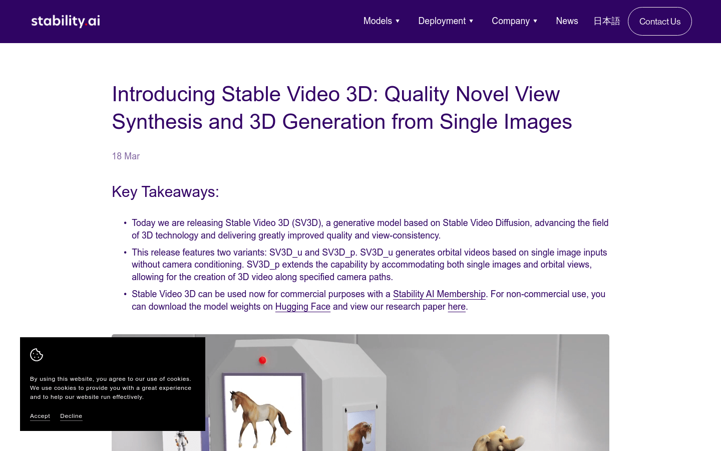 stable video 3d