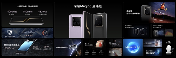 让手机影像可对标单反！荣耀magic6 至臻版发布：6999元起