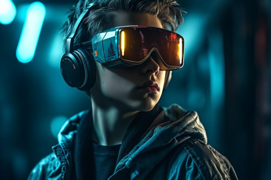 vr眼镜 元宇宙 虚拟现实 赛博朋克