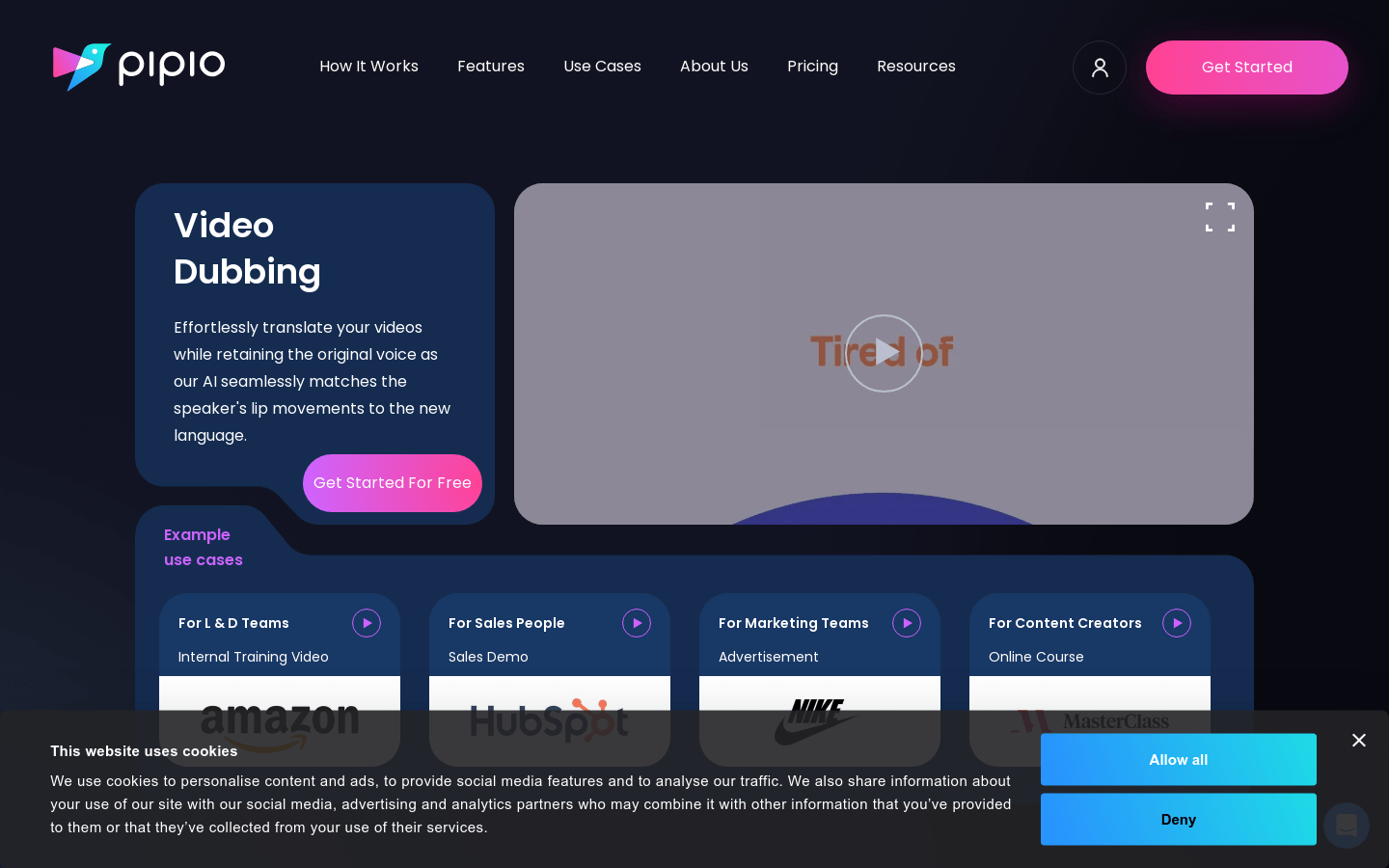 pipio | video dubbing