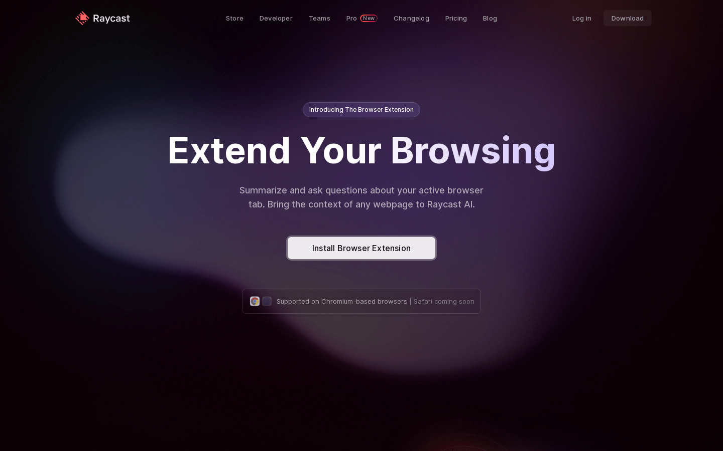 raycast browser extension
